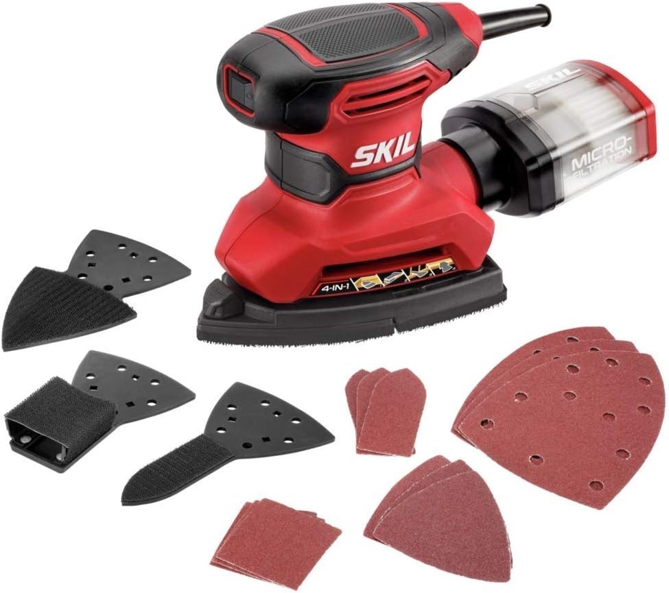 Multi-Function Detail Sander with Dust Box & Attachments