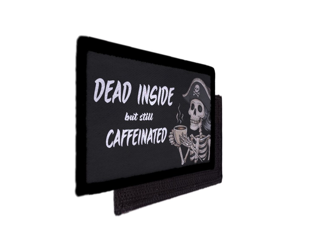 Dead Inside But Caffeinated Skeleton Coffee Patch Morale Hook [sub]