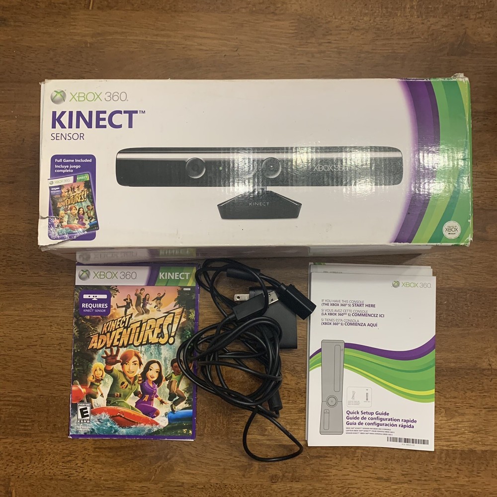 KINECT SENSOR with KINECT ADVENTURES GAME FOR MICROSOFT XBOX 360 Power TESTED