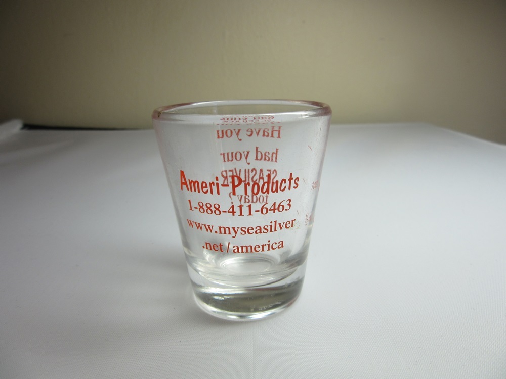 Ameri-Products Seasilver advertising shot glass