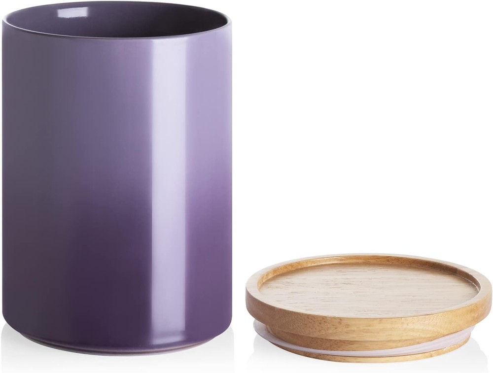 Sweejar Ceramic Food Storage Jar, Stackable Kitchen 58 Fl Oz, Gradient Purple