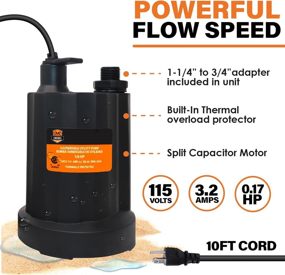 Chromex Tankless Water Heater Flush Kit with Certified Liquid Descaling Solution