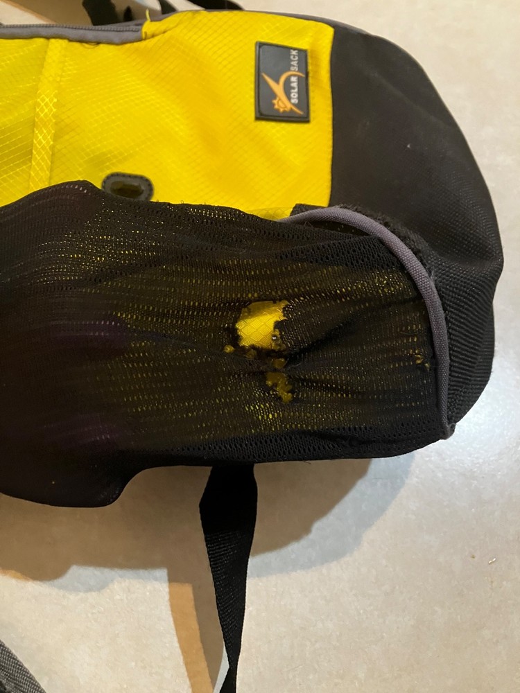 Solar sack day pack with hydration bladder - please read description!