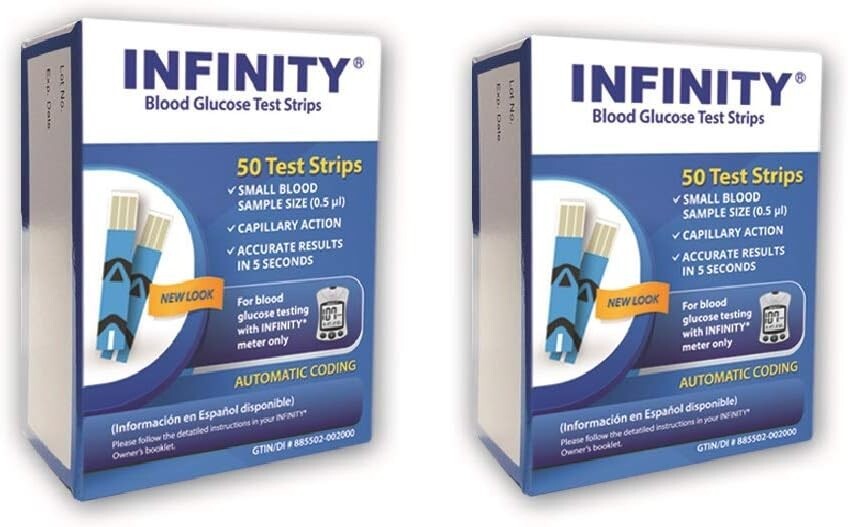 INFINITY Diabetic Blood Glucose 100 Test Strips