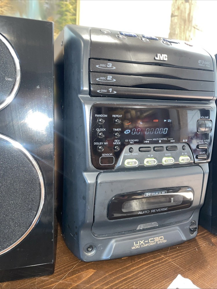 JVC UX-C30 Micro Component Stereo System Cd Player Cassette Tape Player Tested