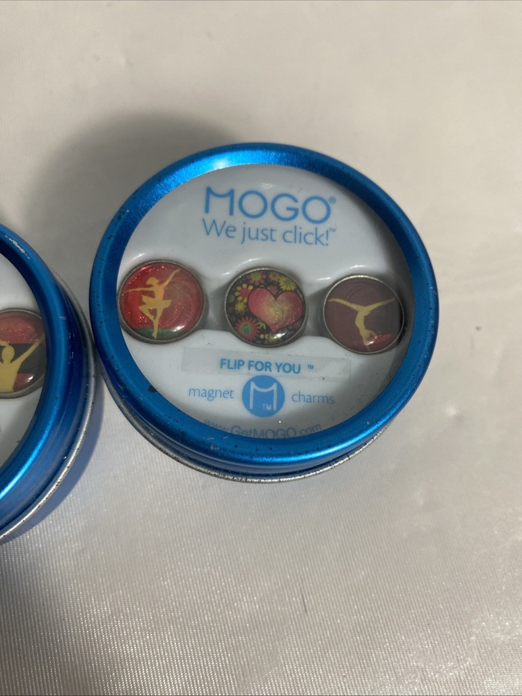 Set the 2 tin box MOGO Magnet Charms