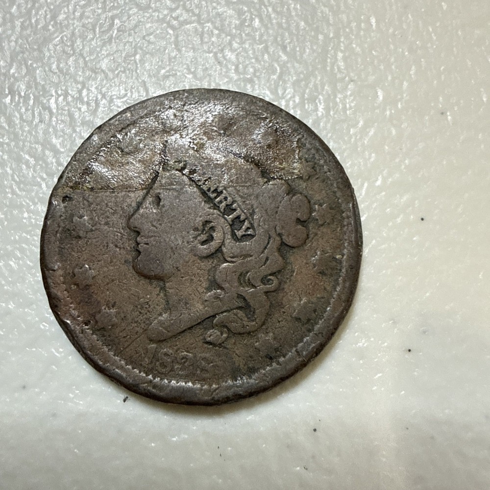 1838 coronet head large cent In AG Condition Circulated