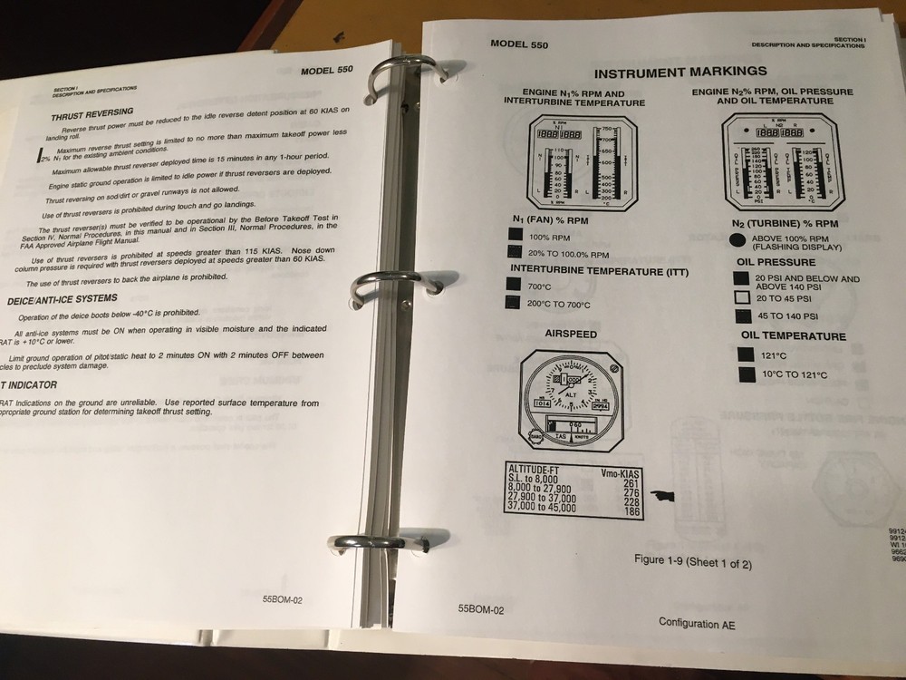 Citation Bravo, Model 550 Operating Manual