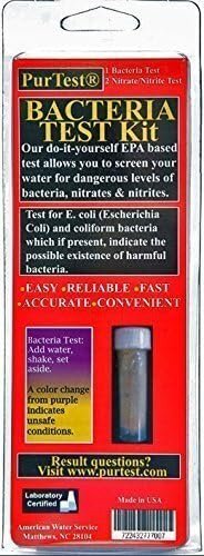 PurTest Bacteria Water Test Kit With Bacteria, Nitrate, & Nitrite Tests,...