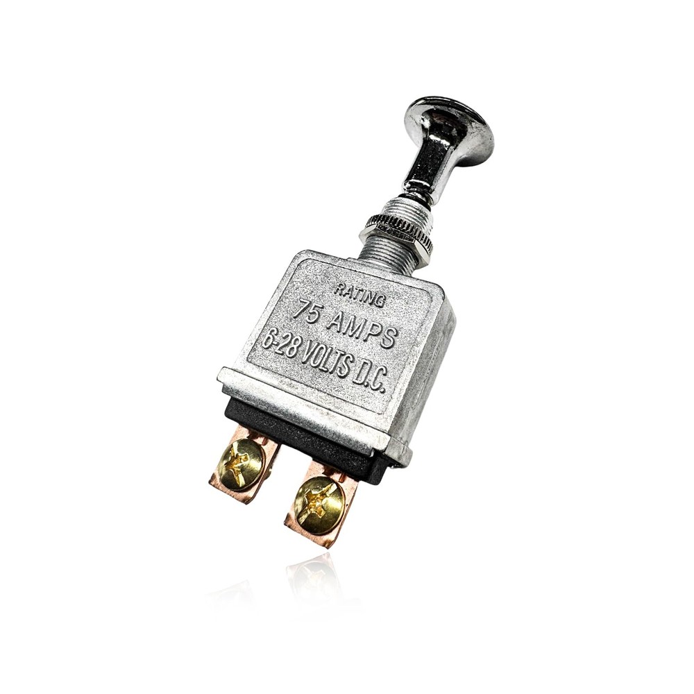 Heavy Duty Push Pull Switch 75A SPST Chrome