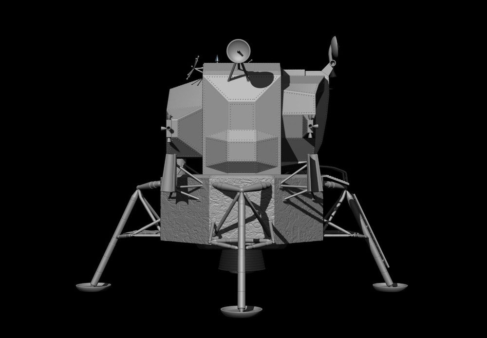 Lunar Module Apollo 11 - STL-OBJ FILES - FOR 3D printers