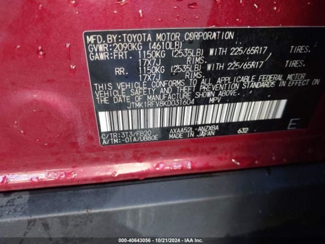 Console Front Floor Le Fits 19-23 RAV4 4491655