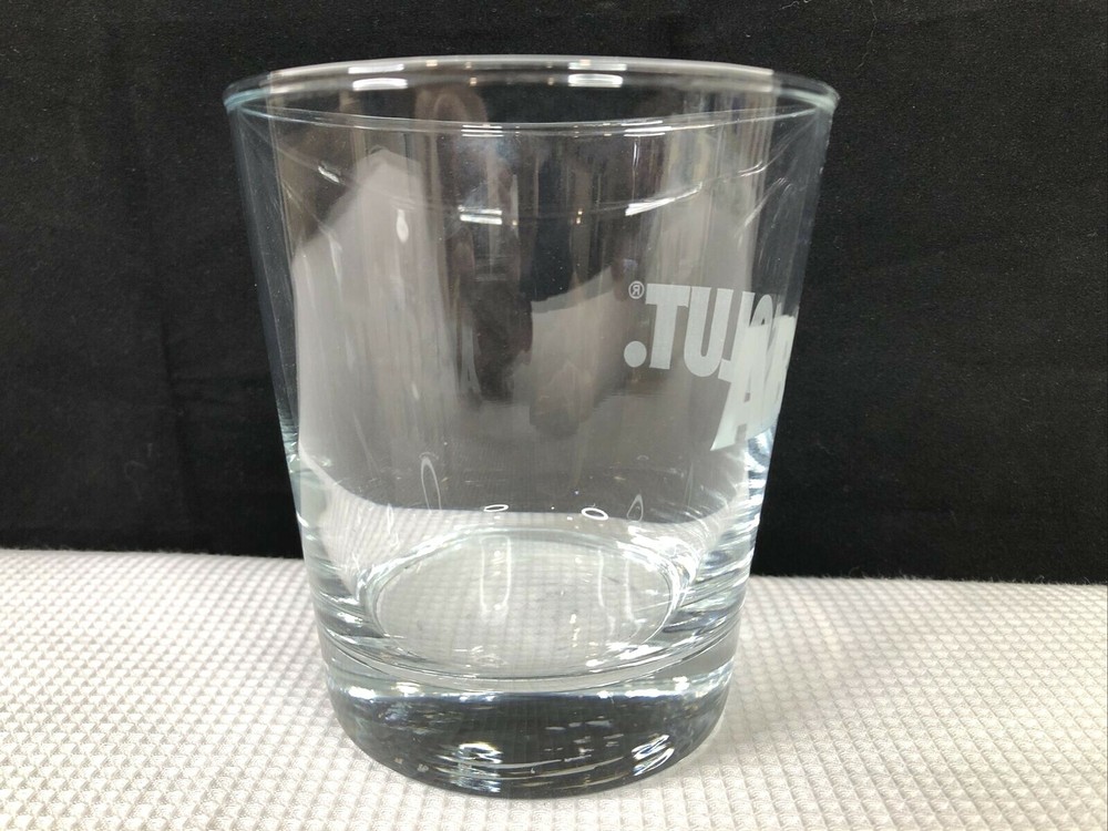 Absolut Vodka 12 Oz Rocks Glass Etched Logo Barware EUC