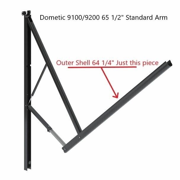 Dometic 9100 9200 Power Patio RV Awning Arm Outer Shell Replacement 64 1/4"