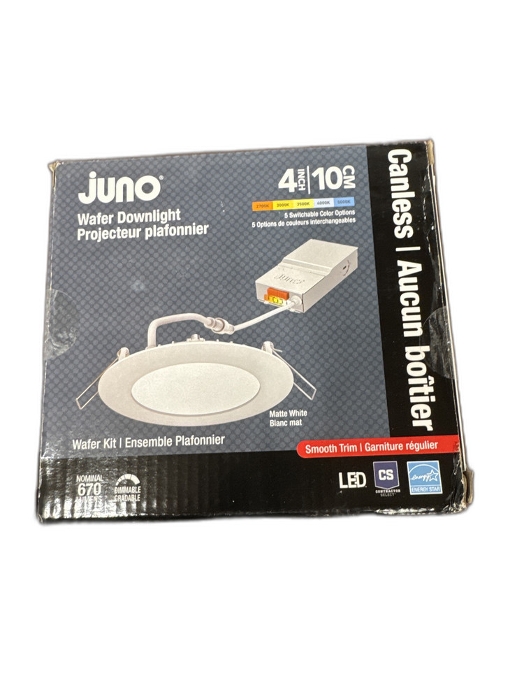 Juno Contractor Select WF4 SWW5 4 in. Selectable CCT Ultra Slim Canless
