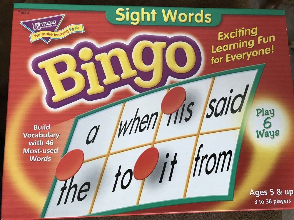Sight Words Bingo