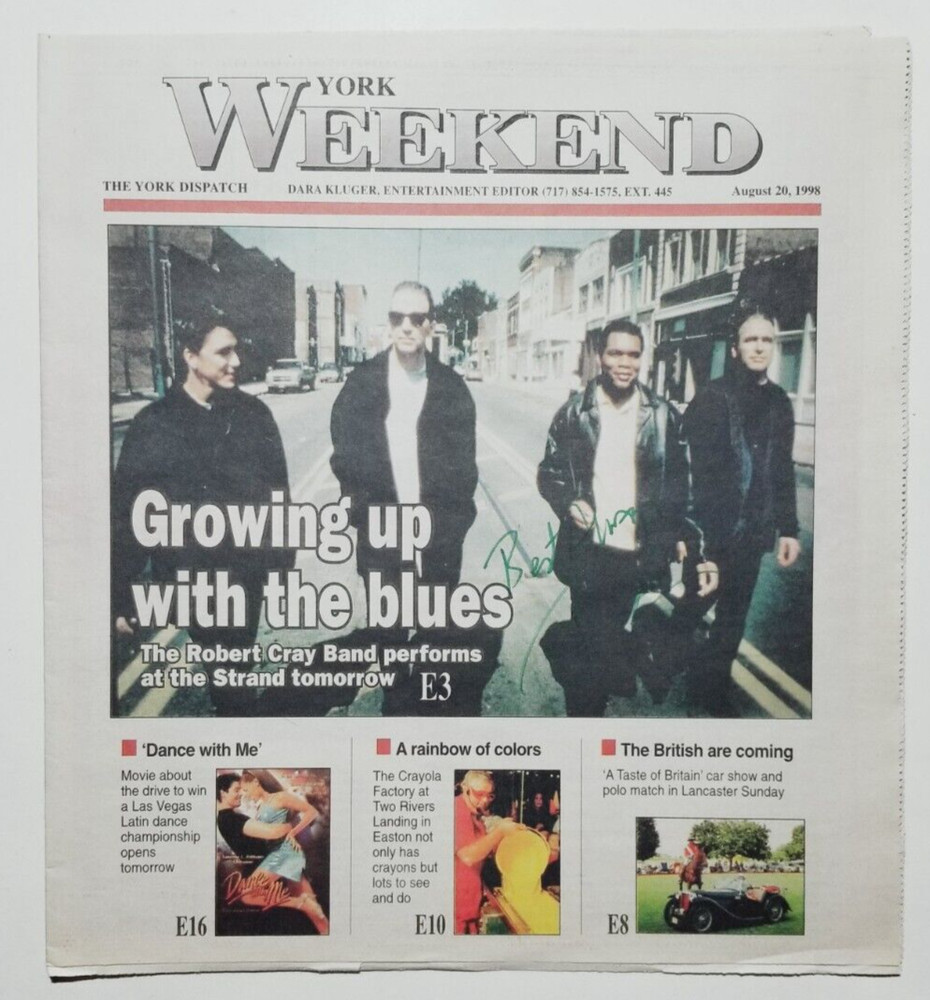 Robert Cray REAL hand SIGNED 1998 Newspaper #1 COA Autographed