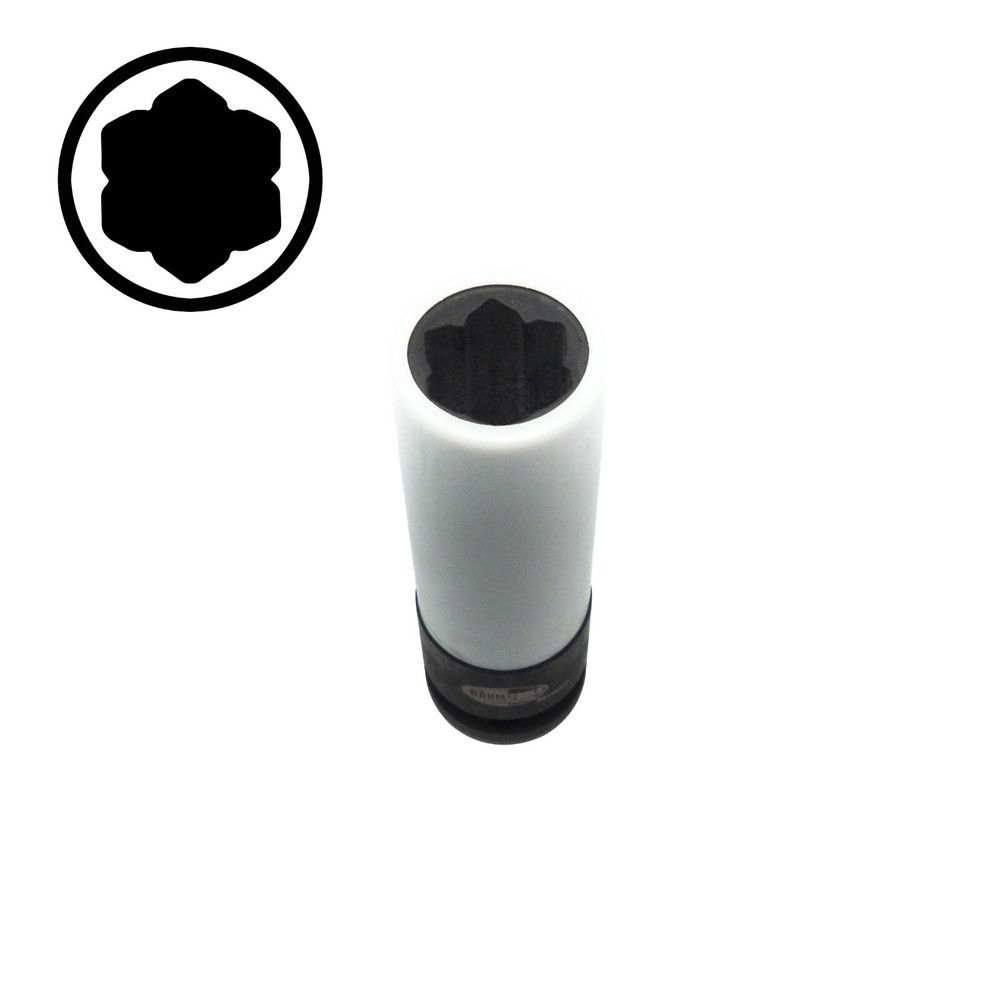 17mm Flower Shaped Long Lug Nut Impact Socket for Mercedes