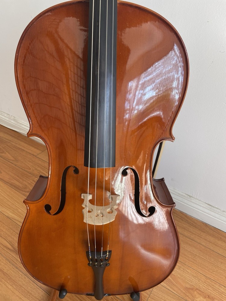 Full Size (4/4) Cello with Bag, Bow, and Stand