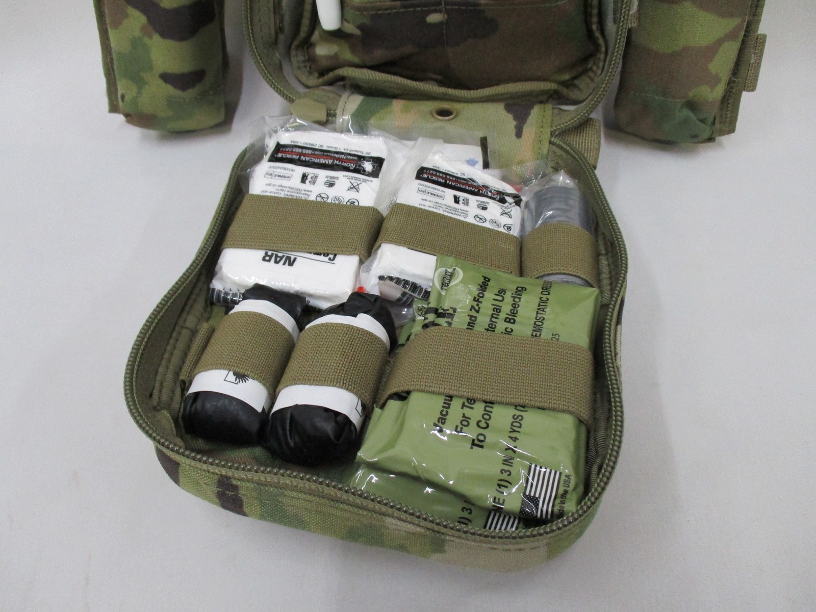 USGI IFAK GEN 7 CAT TOURNIQUET QUIKCLOT BANDAGE DRESSING IFAK FIRST AID MULTICAM