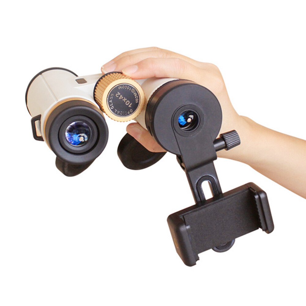 Black Cell Phone Adapter Holder Clip Bracket for Monocular Microscope Telescope