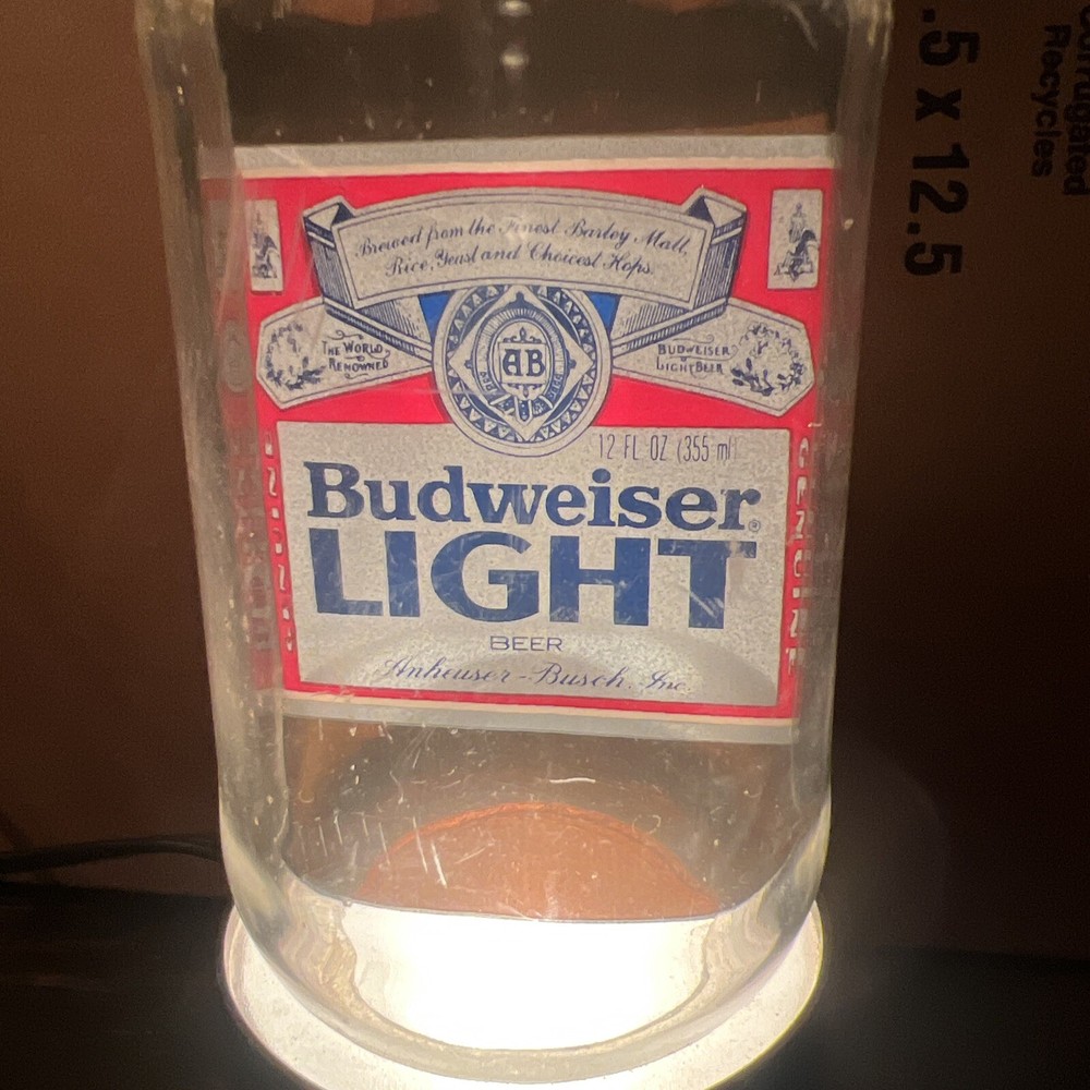 Vintage Budweiser Lighted Bottle Sign 1982
