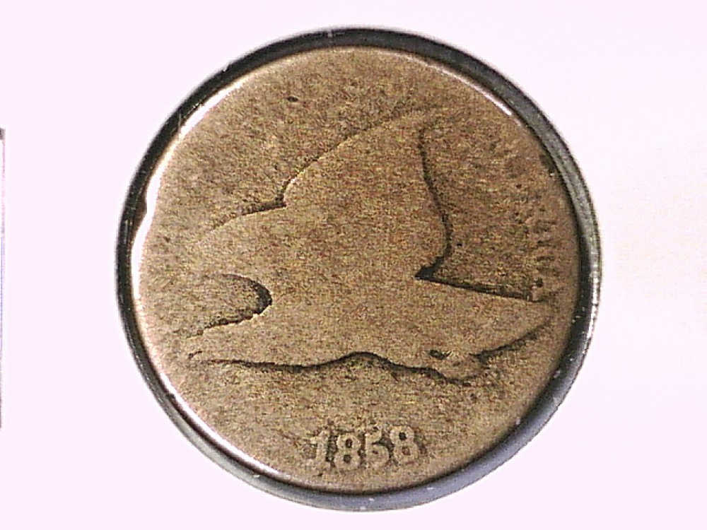 1858 Flying Eagle Cent Genuine Raw Ungraded 00969
