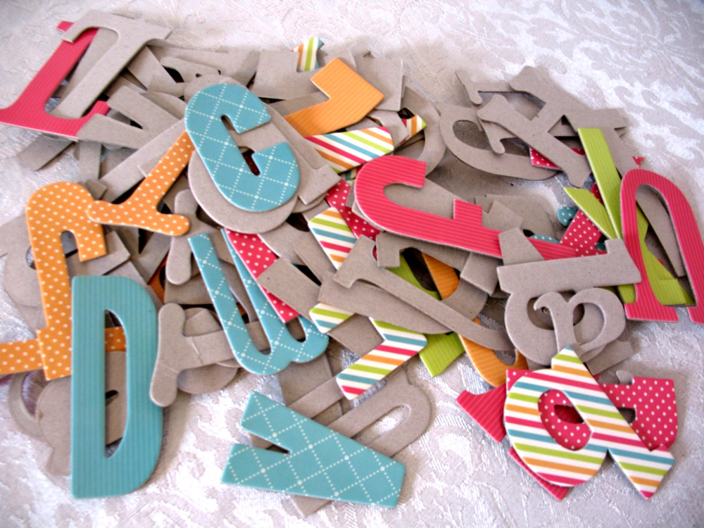 Large Lot 2" - Uppercase & Lowercase Chipboard Alphabet Letters -