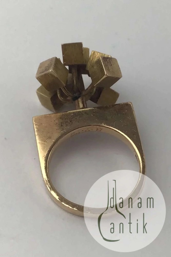 Hans Hansen 14 Kt Gold Ring Modern