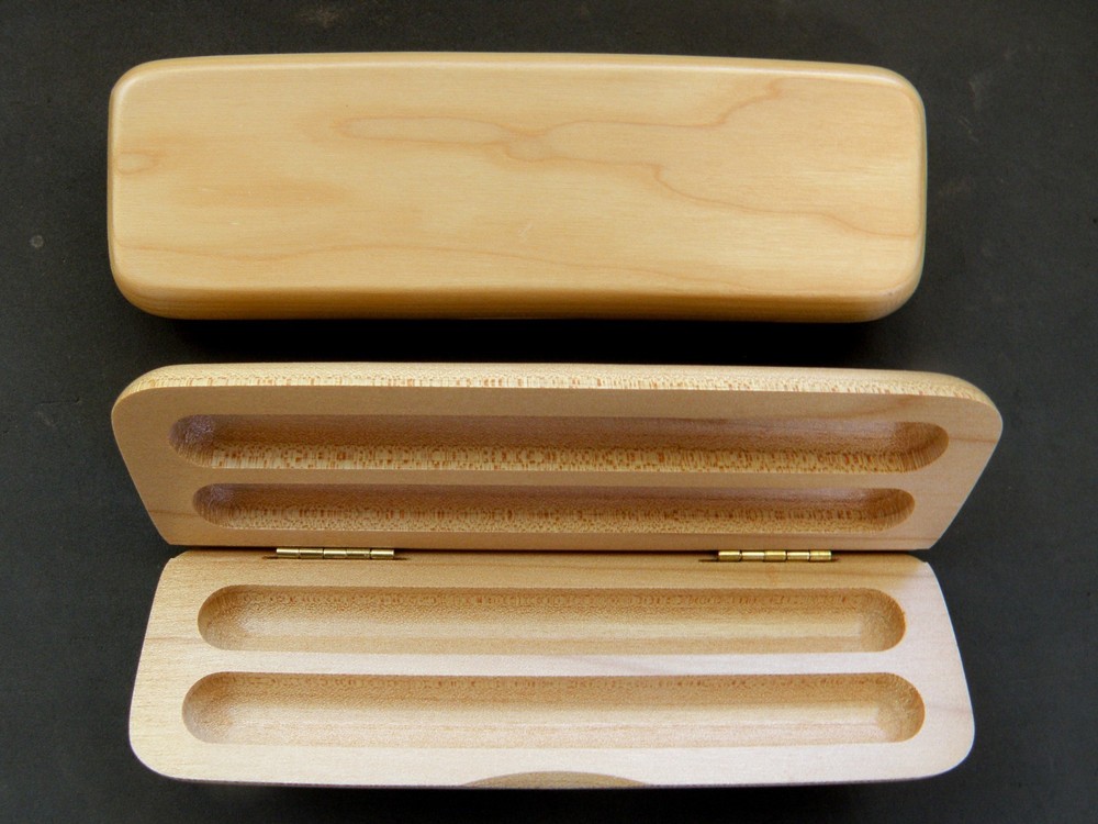 Maple Double Pen Presentation Case / Box