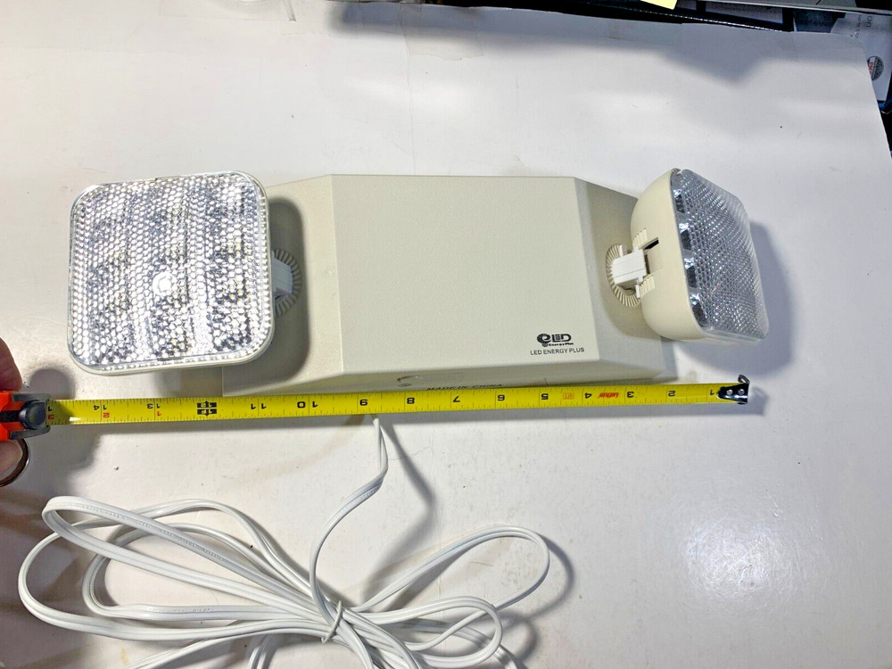 LED Emergency Exit Light Battery Backup & Adjustable Two Heads, UL 924-Listed