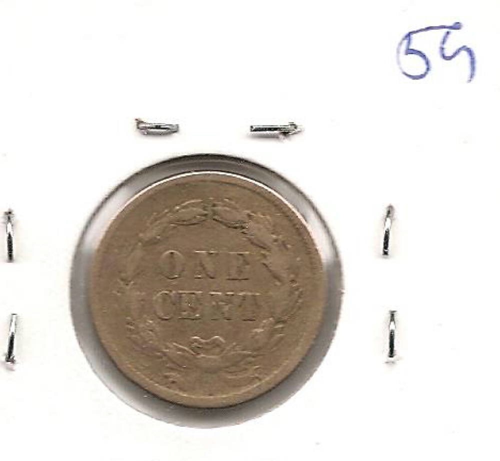 1859 Indian Cent : Very Fine +