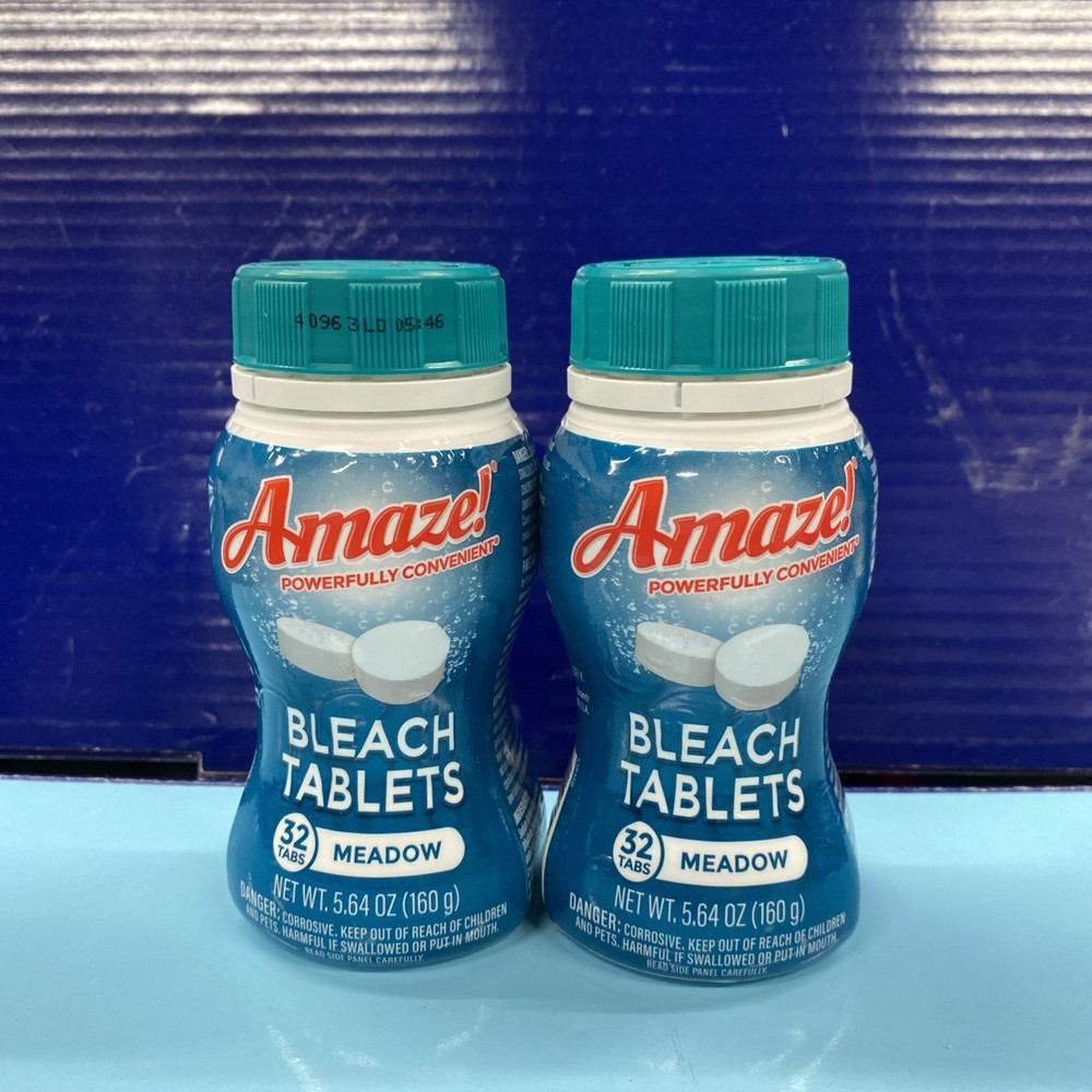 2X AMAZE Ultra Concentrated Bleach Tablets 32 tablets Each