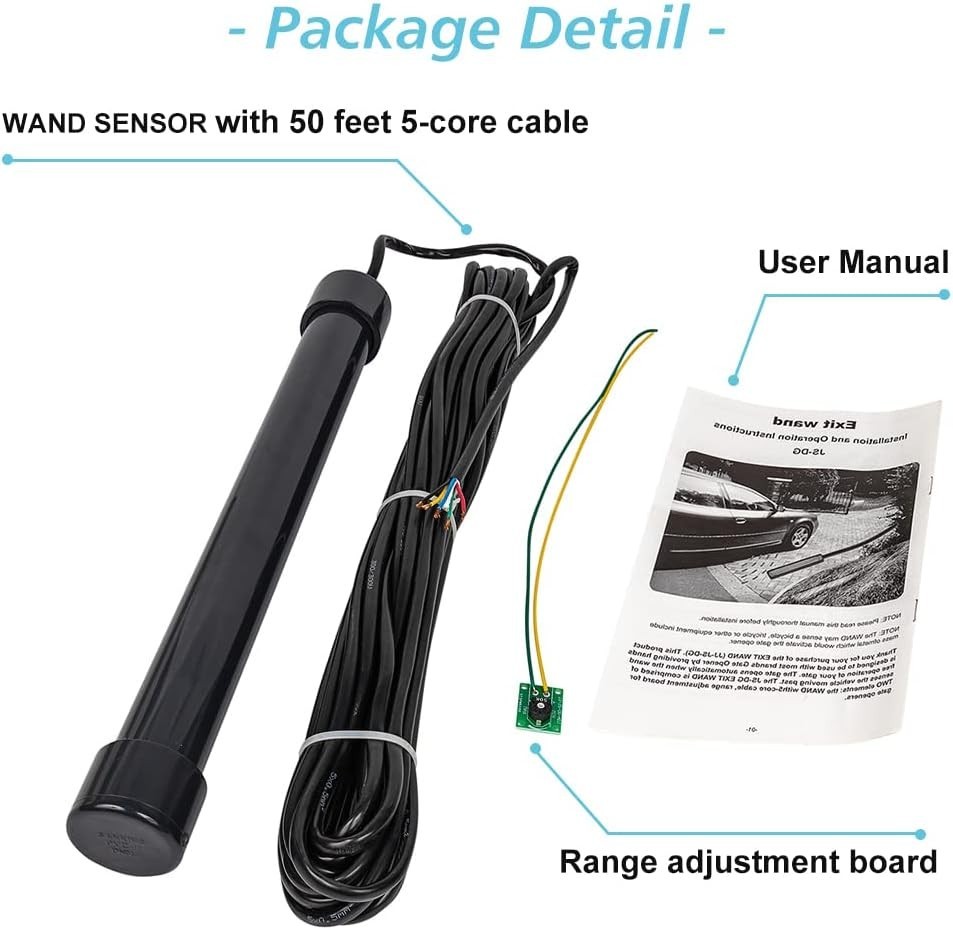 Gate Opener Exit Wand - Automatic Driveway Car Detector, Easy Install