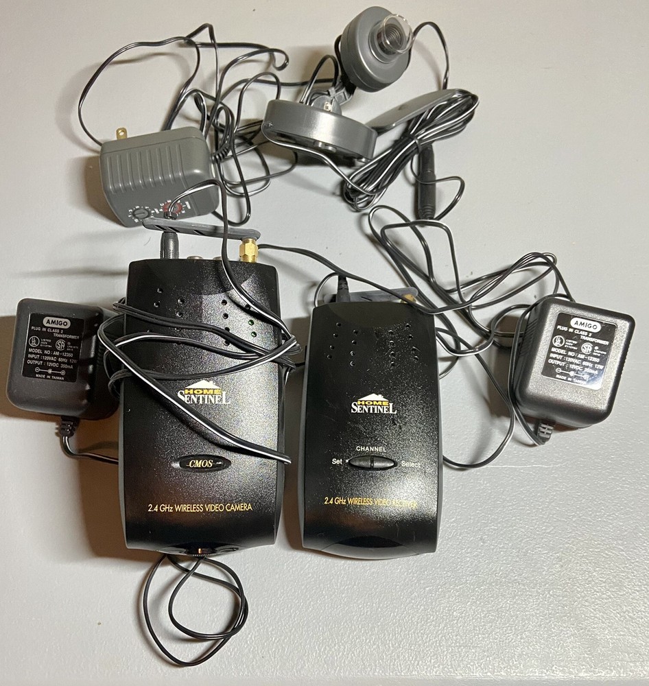 Home Sentinel CMOS Wireless 2.4 GHz Security Camera/Receiver Set w Extra Camera