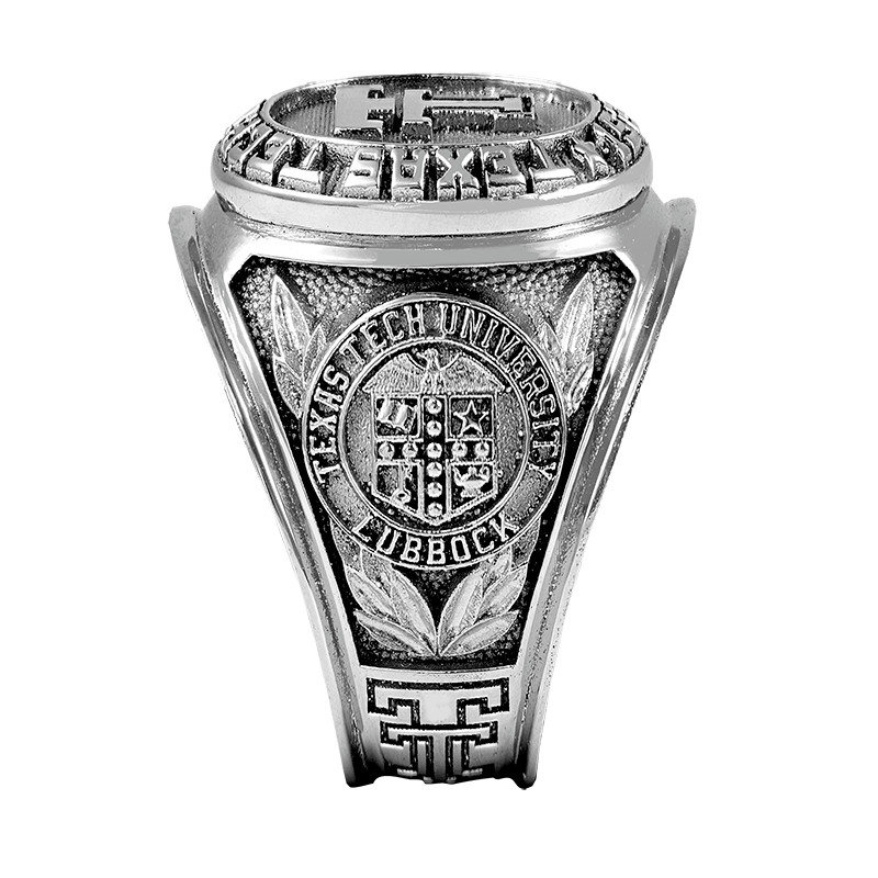 Texas Tech University Ring 925 Sterling Silver Class Ring Double T Men’s College