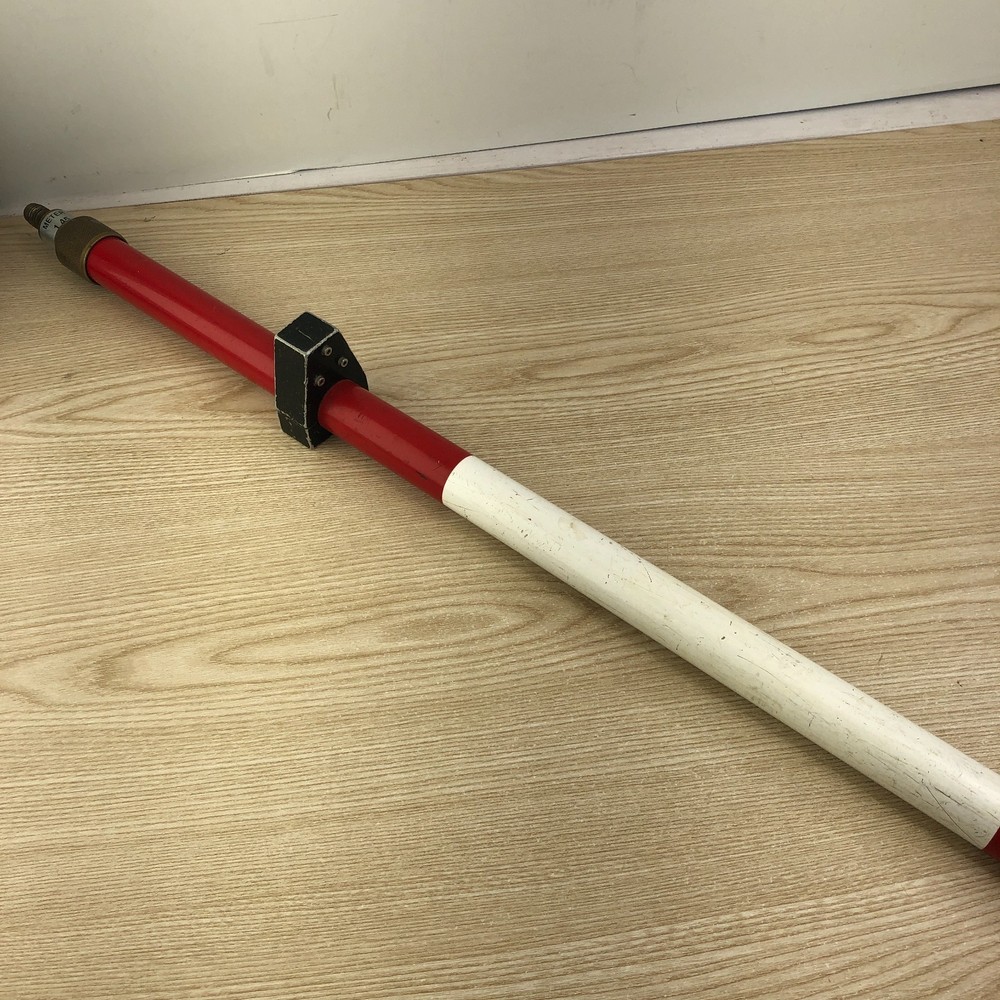 Professional Aluminum Extendable Prism Pole 2.6M 8.5ft with Level - Red & White