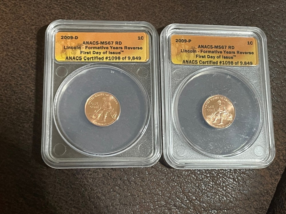 2009-P D  ANACS Lincoln Formative Reverse First Day Issue MS67 #1098
