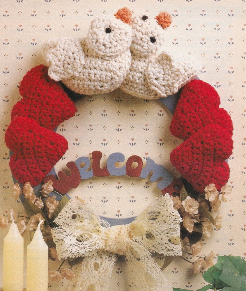 COUNTRY Welcome Wreath/Decor/Crochet Pattern INSTRUCTIONS ONLY