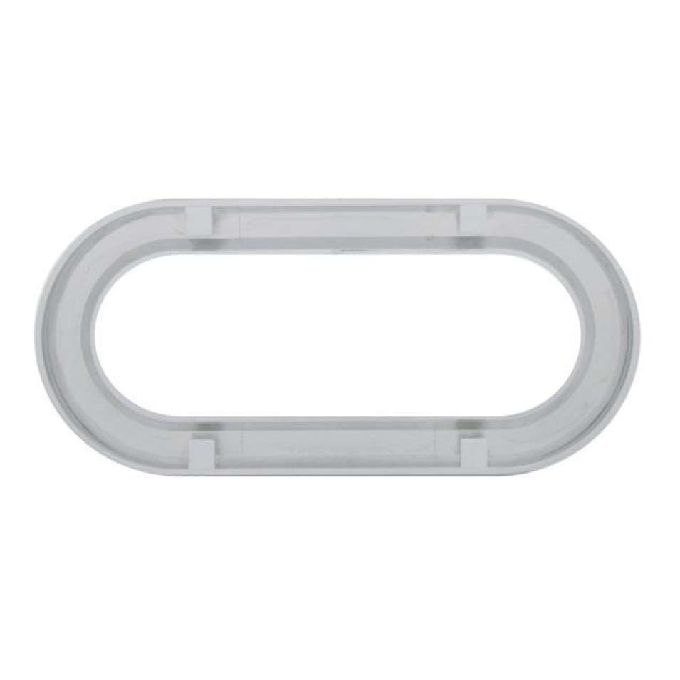 Chrome Plastic Oval Twist-On Light Bezel