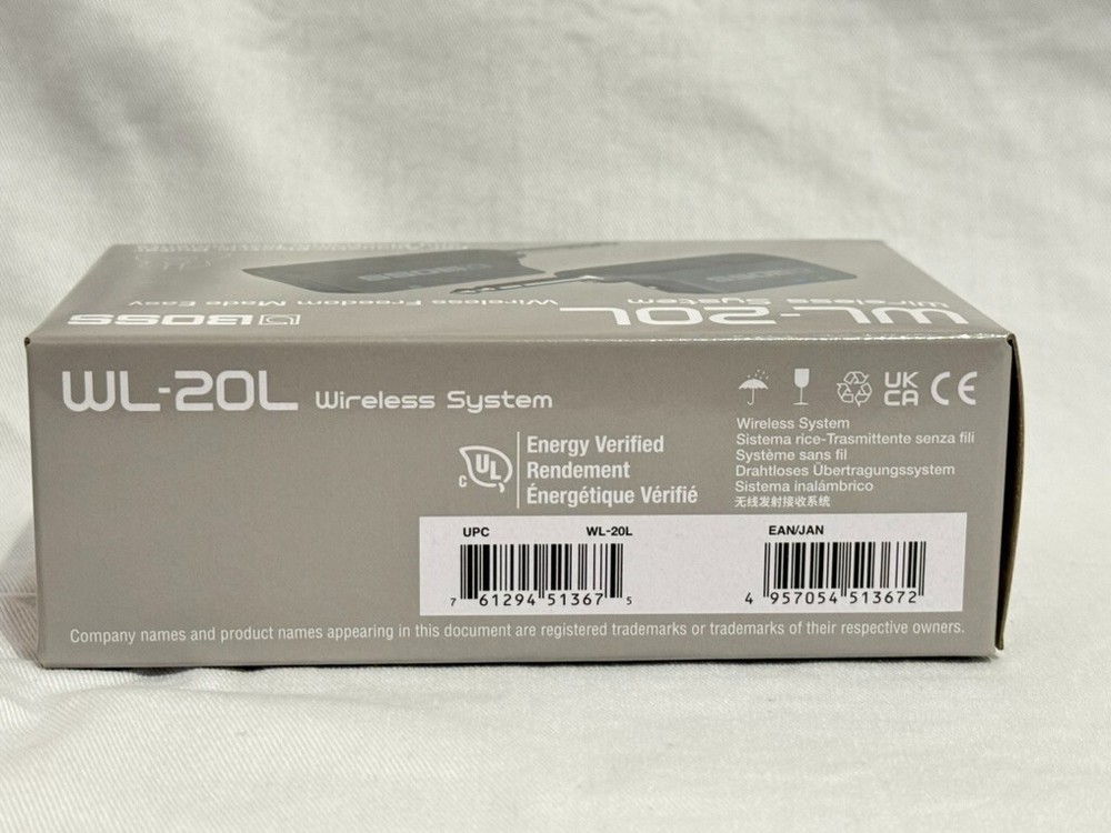 BOSS WL-20L Guitar Wireless System Tone Simulation Model Japan WL20L Black Gray