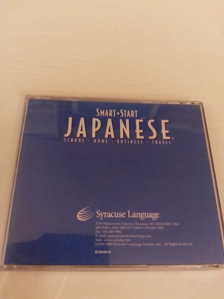 Syracuse Language Smart Start Japanese Language Software CD-ROM LN