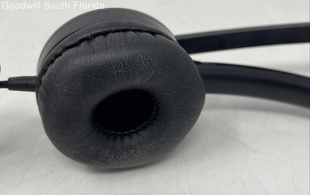 Mpow Black Single Earpad Microphone 3.5mm Wired On Ear Headset Not Tested