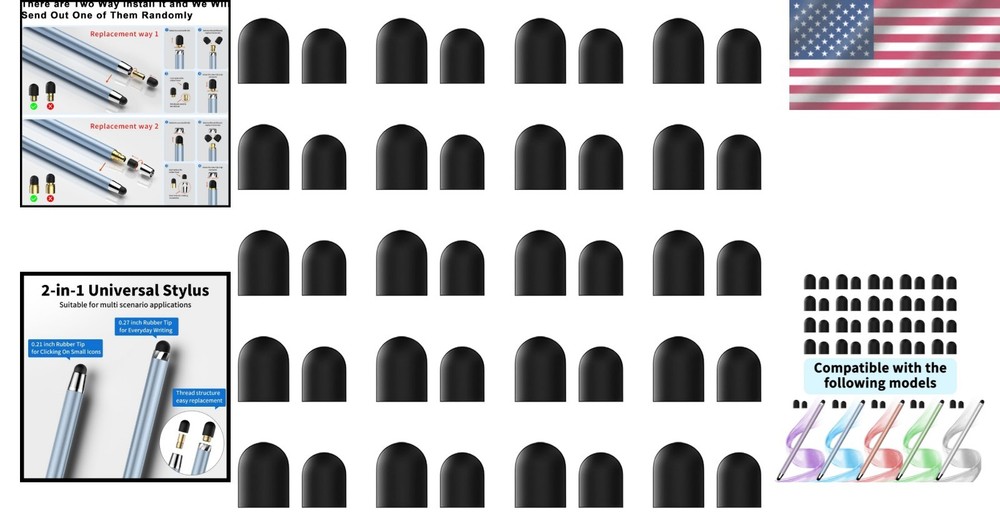 40PCS Universal Stylus Tips: Enhanced Sensitivity & Precision for All Devices
