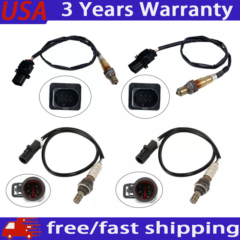 4PCS Oxygen O2 Sensor Upstream+Downstream For 2009-2014 Ford E-150 E-250 E-350