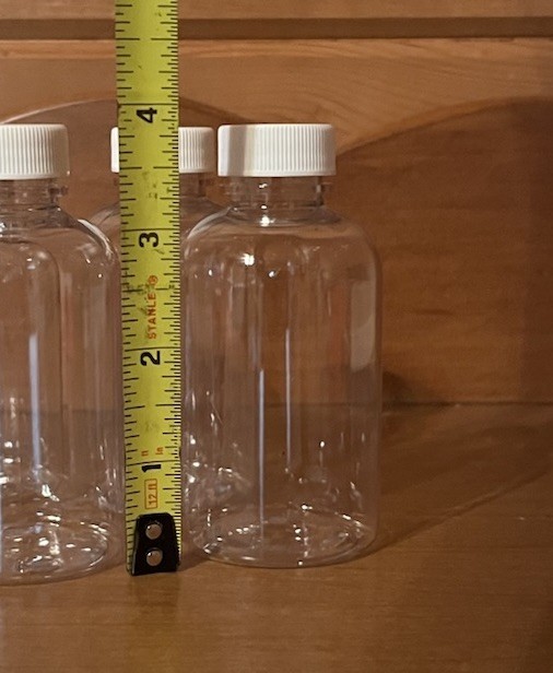 4oz (120mL) Plastic Boston Round PET Bottles