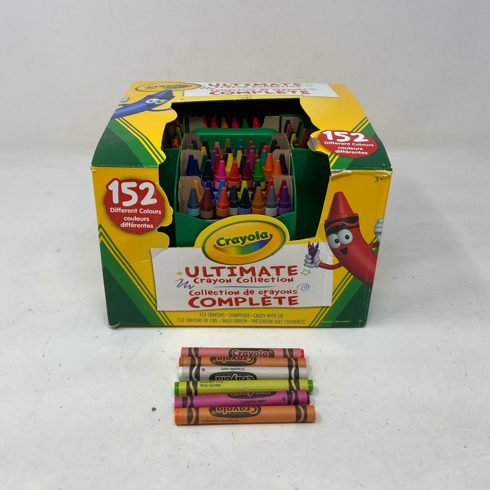 Crayola Ultimate Crayon Caddy 152ct Assorted w/ Lid & Sharpener
