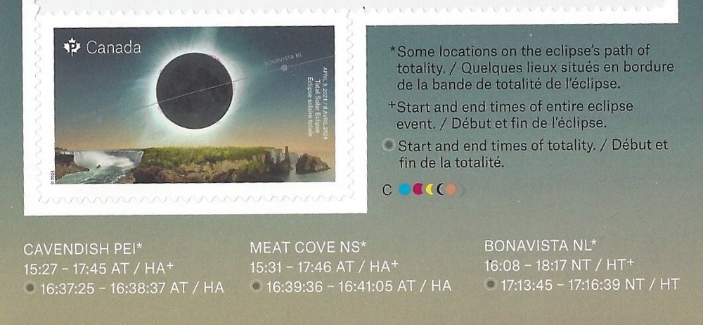🍁Canada  #3418     "SOLAR ECLIPSE"    Brand New  2024  Booklet Stamp Issue