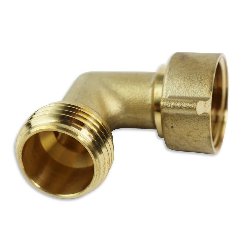 4 PACK Leisure Coachworks 90 Degree Hose Elbow RV Water Fitting Solid Brass 3/4"