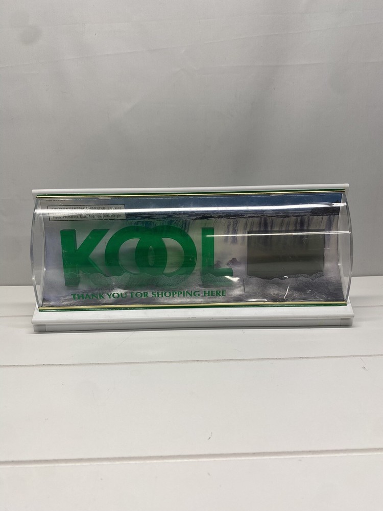 KOOL CIGARETTE STORE DISPLAY SIGN REGISTER TOPPER DIGITAL CLOCK VINTAGE 1996